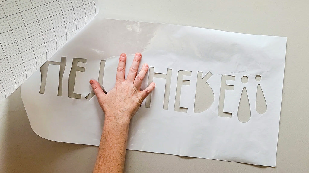 How to Make a Doormat with a Freezer Paper Stencil - So Fontsy