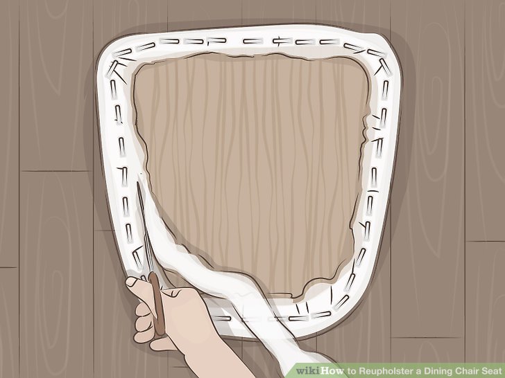 How to Reupholster a Dining Chair Seat (with Pictures) - wikiHow