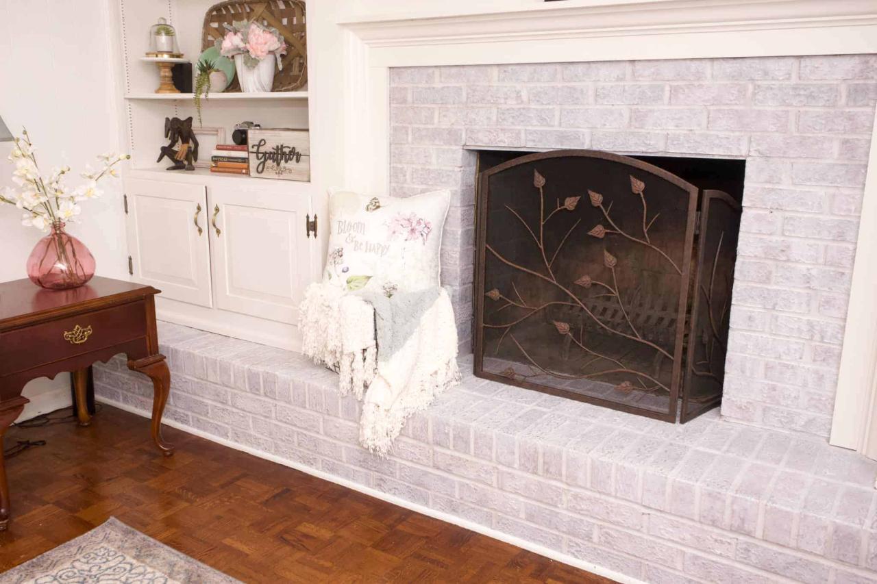 How to Whitewash a Brick Fireplace - Erin Spain How to Whitewash a Brick Fireplace - Erin Spain
