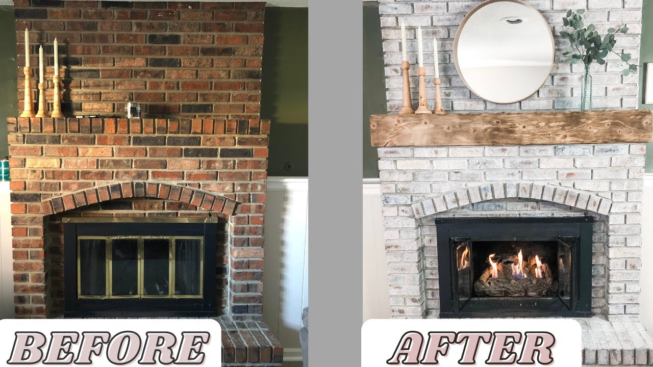 How to Whitewash a Brick Fireplace - Life. Family. Joy How to Whitewash a Brick Fireplace - Life. Family. Joy